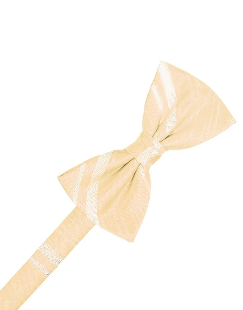 Peach Striped Satin Bowtie