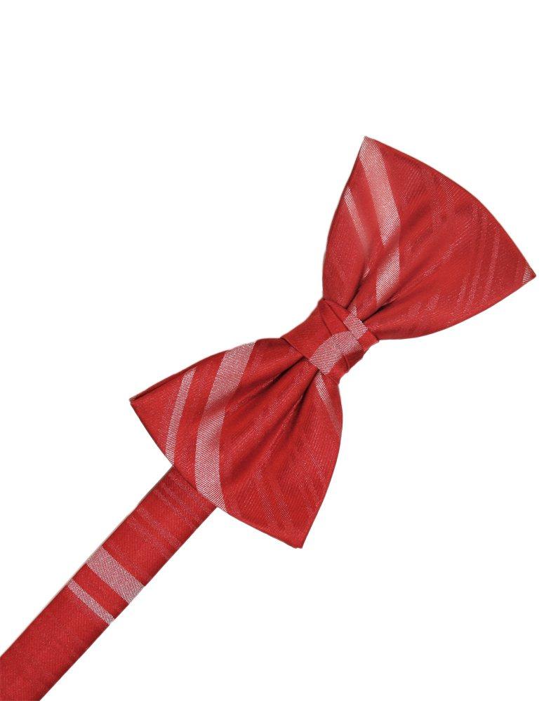 Persimmon Striped Satin Bowtie