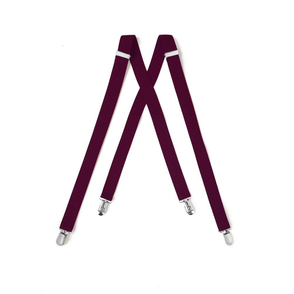 Burgundy Suspenders