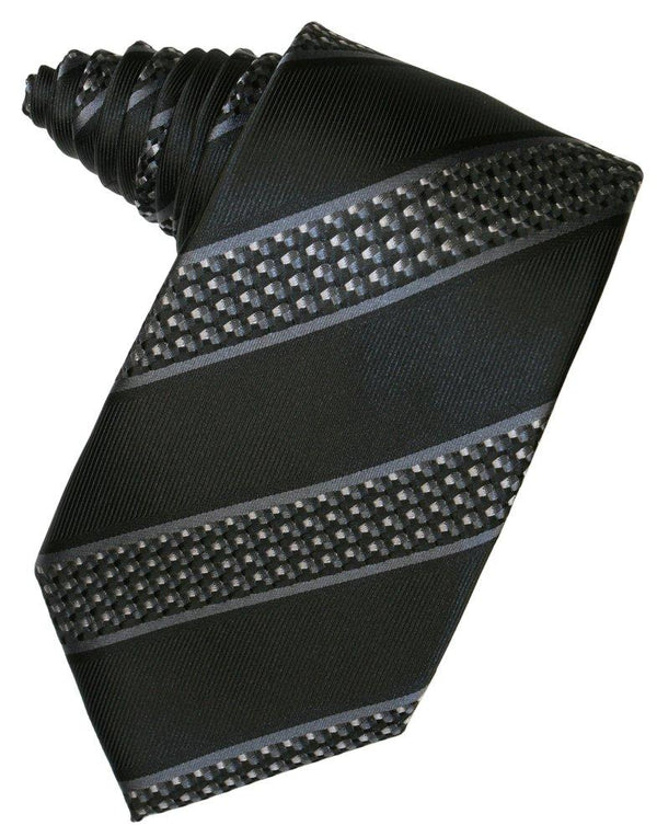 Asphalt Venetian Stripe Suit Tie