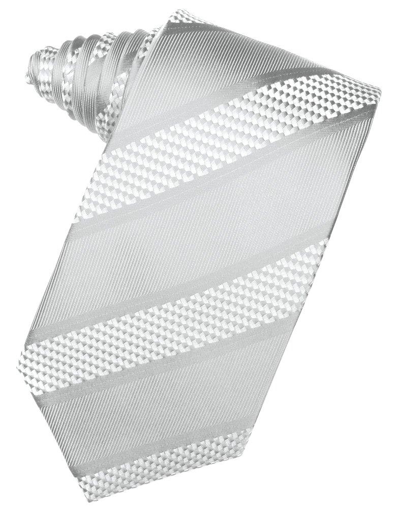 Platinum Venetian Stripe Suit Tie