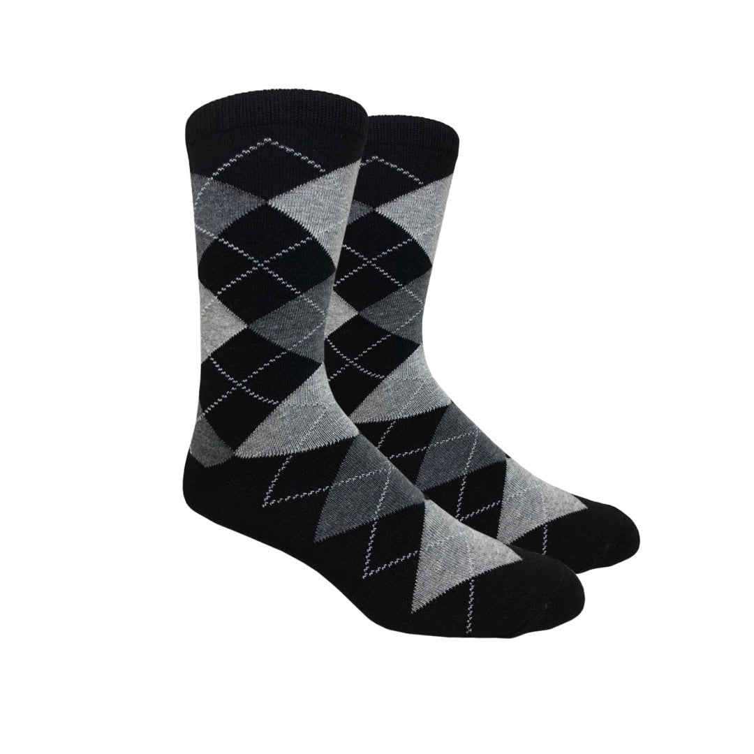 Black Argyle Socks