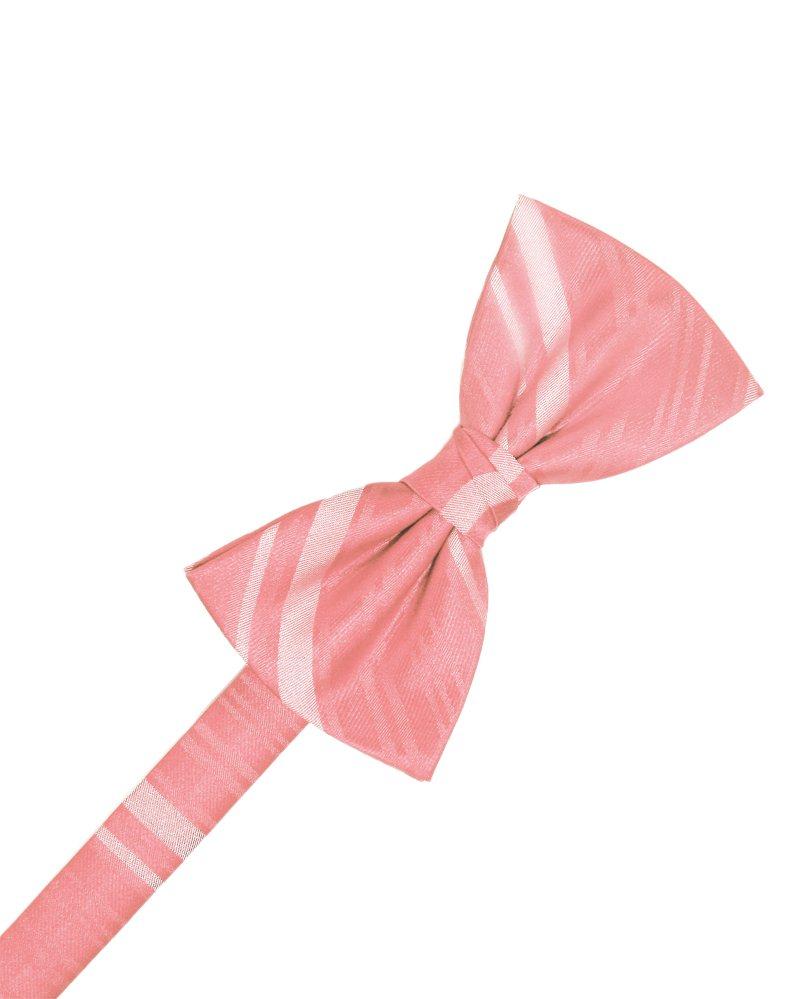 Coral Reef Striped Satin Bowtie