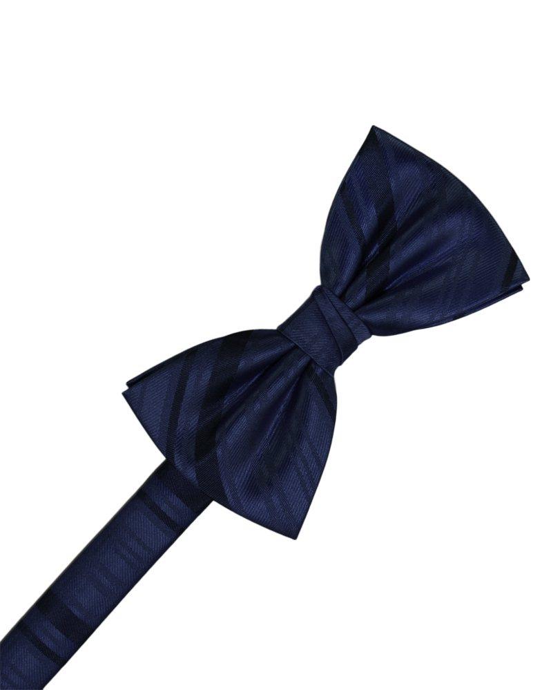 Marine Striped Satin Bowtie