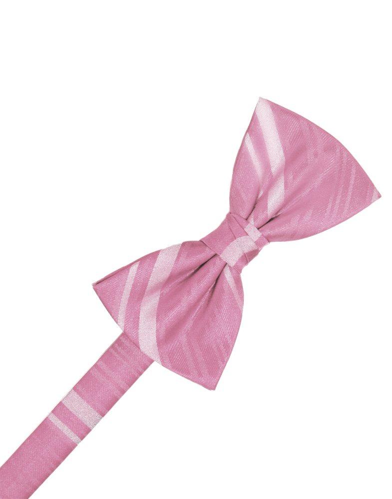 Rose Petal Striped Satin Bowtie