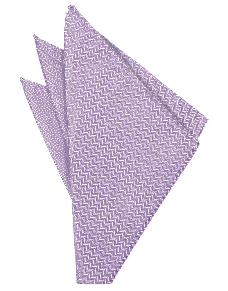 Pastel Lavender Herringbone Pocket Square