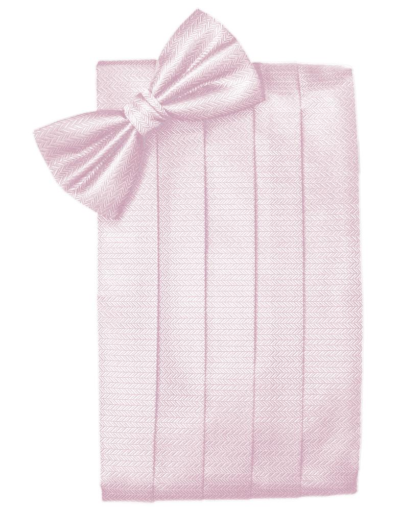 Light Pink Herringbone Cummerbund