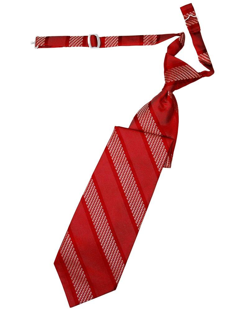 Red Venetian Stripe Long Tie