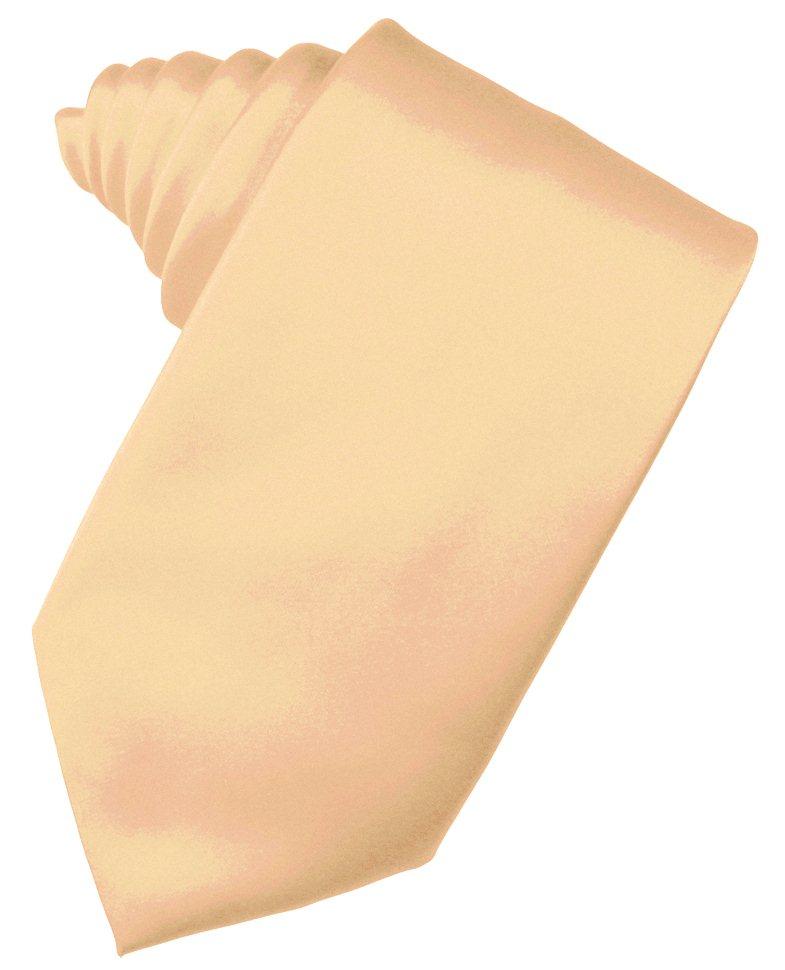 Apricot Solid Satin Suit Tie