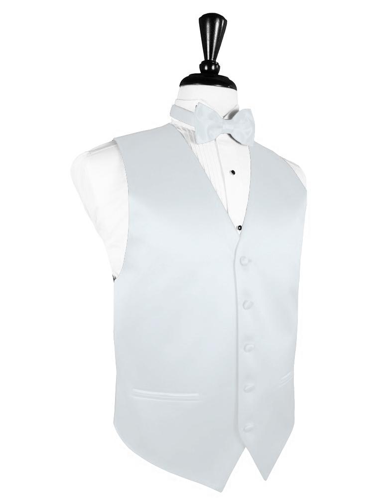 Seaglass Blue Solid Satin Vest