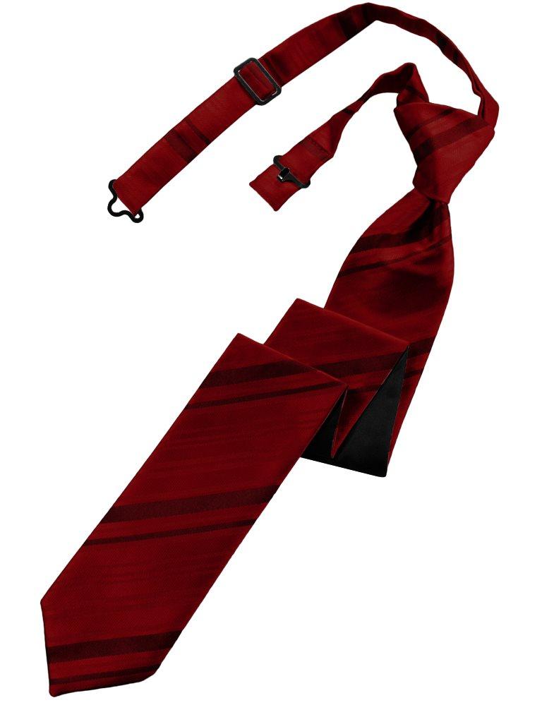 Apple Striped Satin Skinny Tie