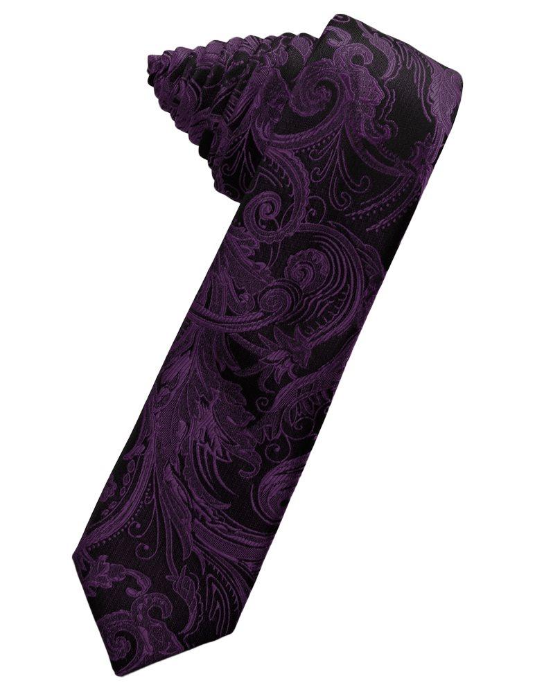 Berry Tapestry Skinny Suit Tie