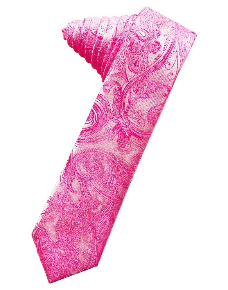 Fuchsia Tapestry Skinny Suit Tie
