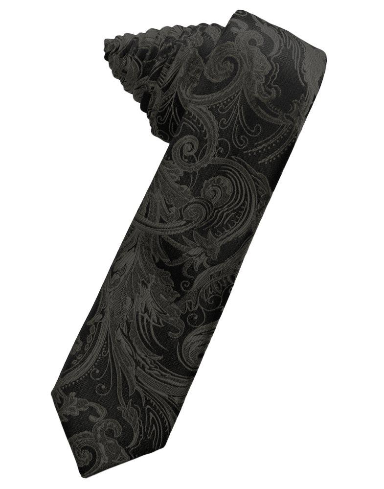 Pewter Tapestry Skinny Suit Tie