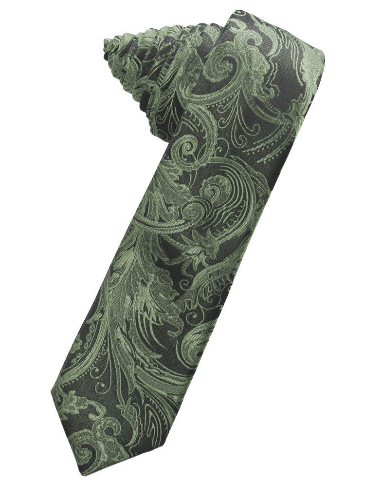 Sage Tapestry Skinny Suit Tie