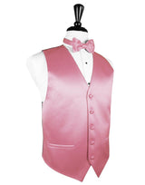 Rose Petal Solid Satin Vest