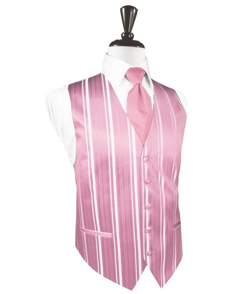 Rose Petal Striped Satin Vest